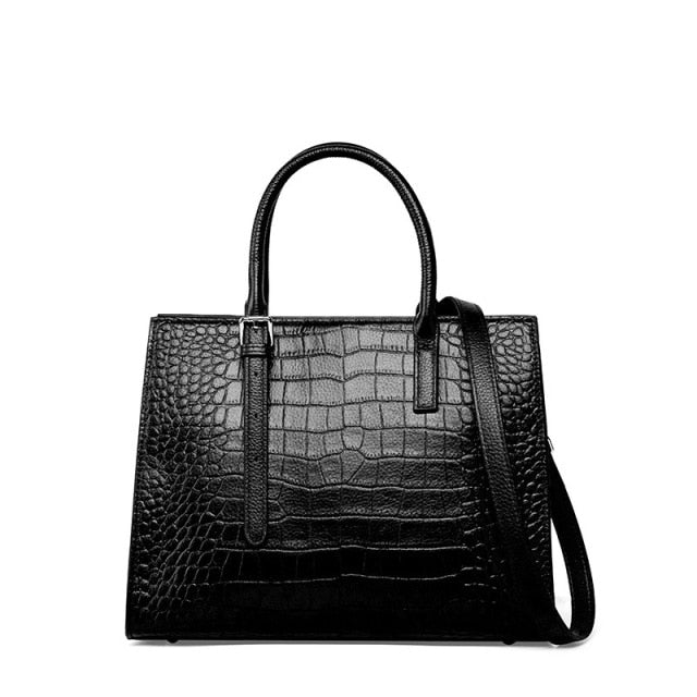 Cow Genuine Leather Handbags Large Capacity