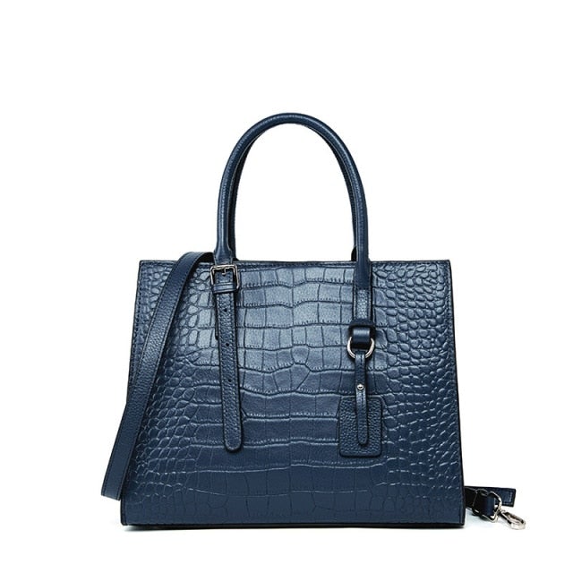 Cow Genuine Leather Handbags Large Capacity
