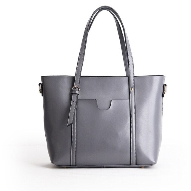 New Leather Handbags All-Match Fashionable Large-Capacity