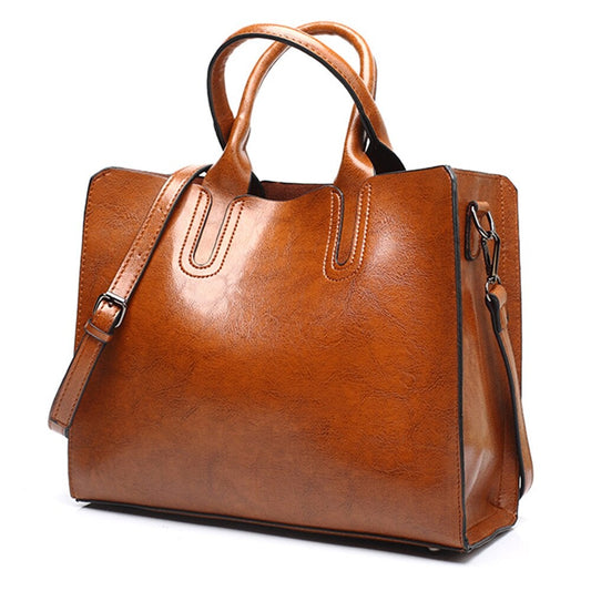 Casual Large Capacity Tote Women Handbags  Luxury Leather